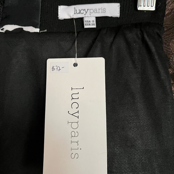 Lucy Paris Skirt Black & White Fully Lined Size Small New With Tags - Picture 6 of 9